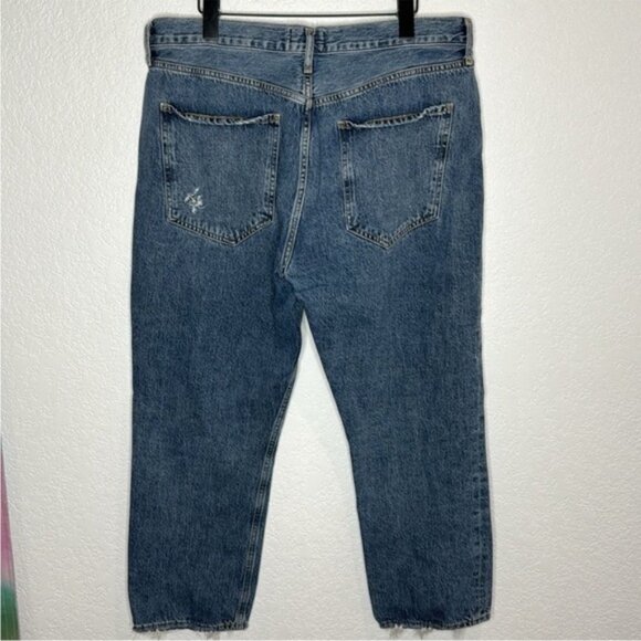 Agolde Riley Jeans Size 31 Frequency Riley High Rise Straight Crop - Picture 5 of 9